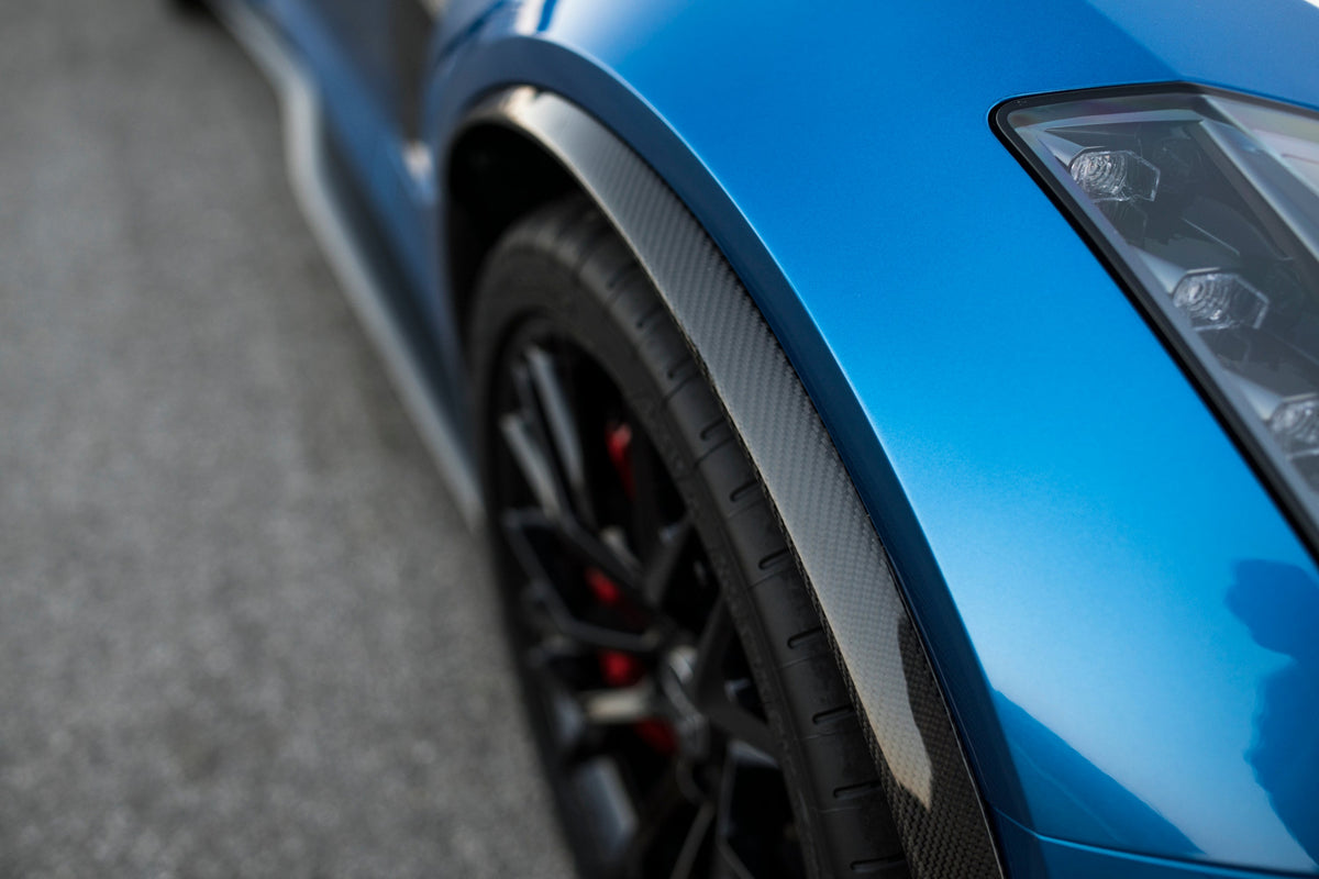 Carbon fiber fender extensions for 2015-2019 Chevrolet Corvette C7 Z06