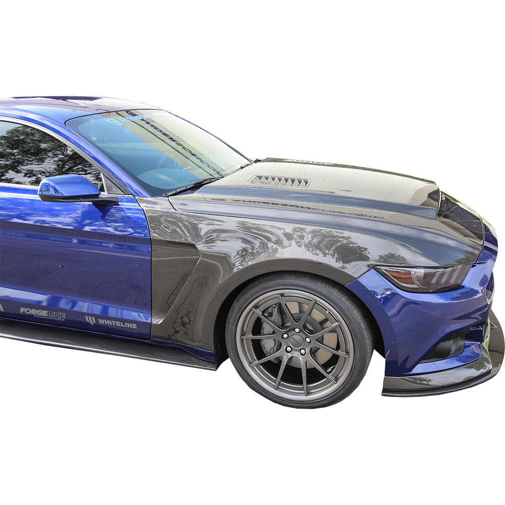 Type-GR (GT350 Style) carbon fiber fenders for 2015-2017 Ford Mustang (pair)