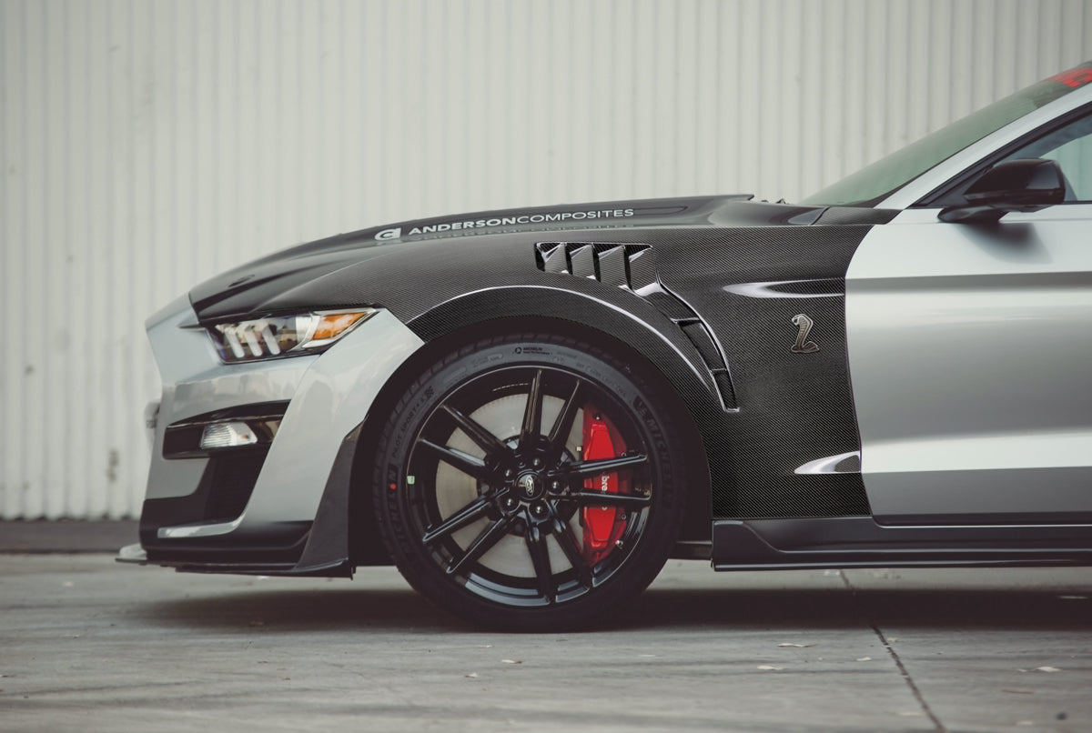 Type-TPF carbon fiber track pack fenders for 2020-2022 Ford Mustang Shelby GT500