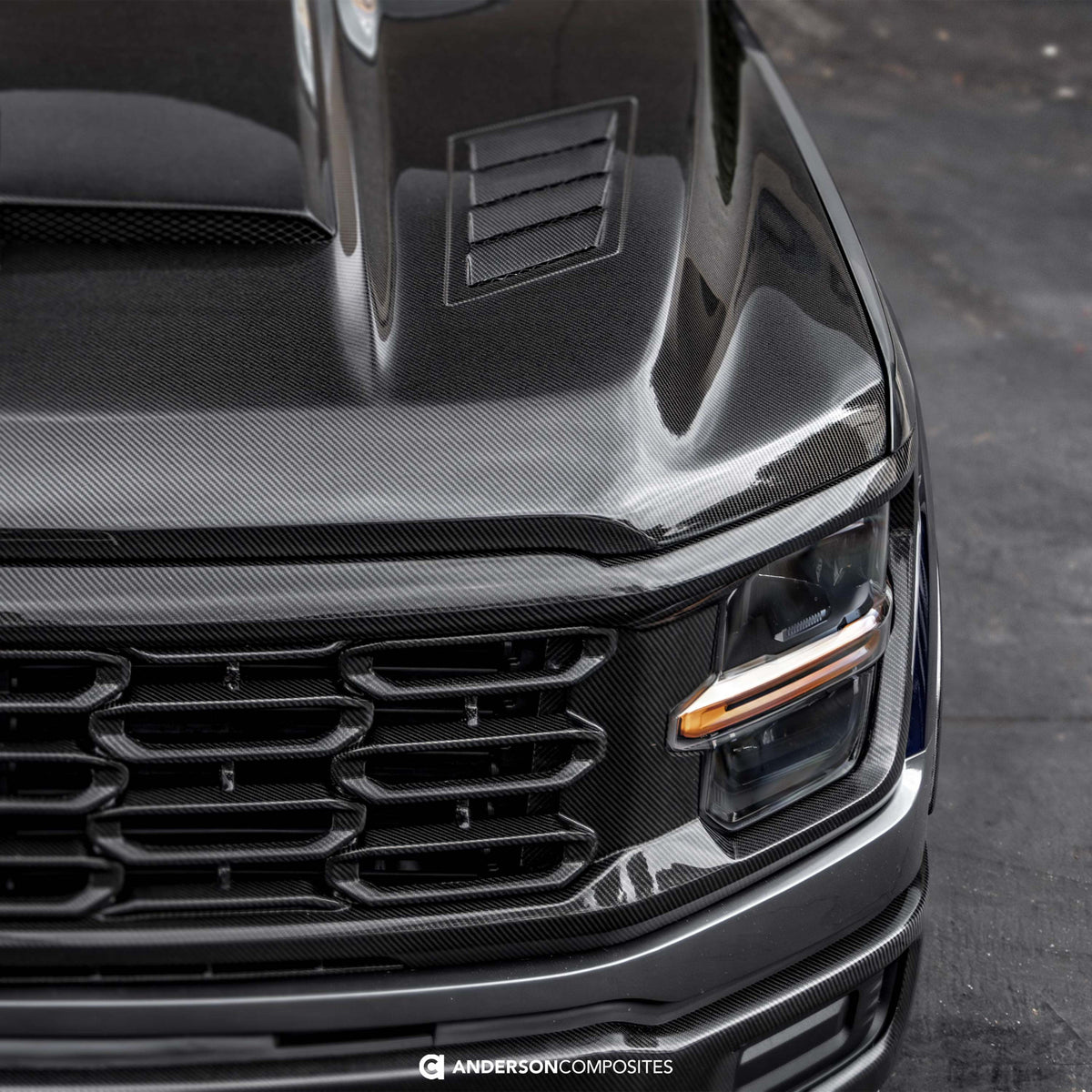Carbon fiber front grille for 2024-2025 Ford F-150