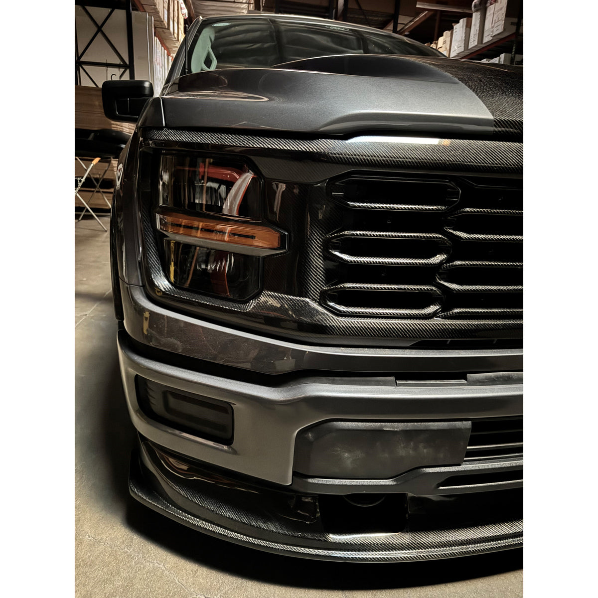 Carbon fiber front grille for 2024-2025 Ford F-150