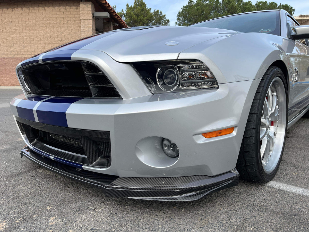 Type-GT carbon fiber front chin spoiler for 2010-2014 Ford Mustang Shelby GT500