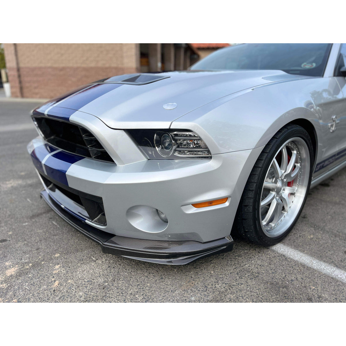 Type-GT carbon fiber front chin spoiler for 2010-2014 Ford Mustang Shelby GT500