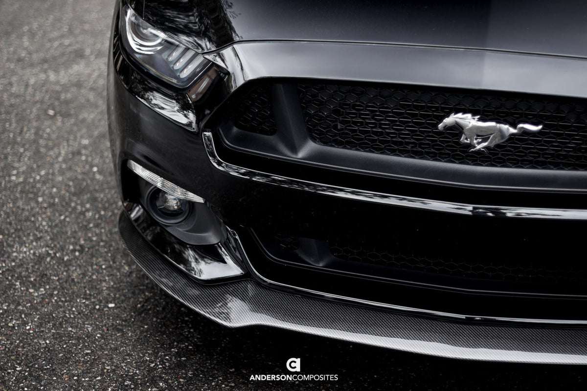 Type-AC carbon fiber front chin splitter for 2015-2017 Ford Mustang