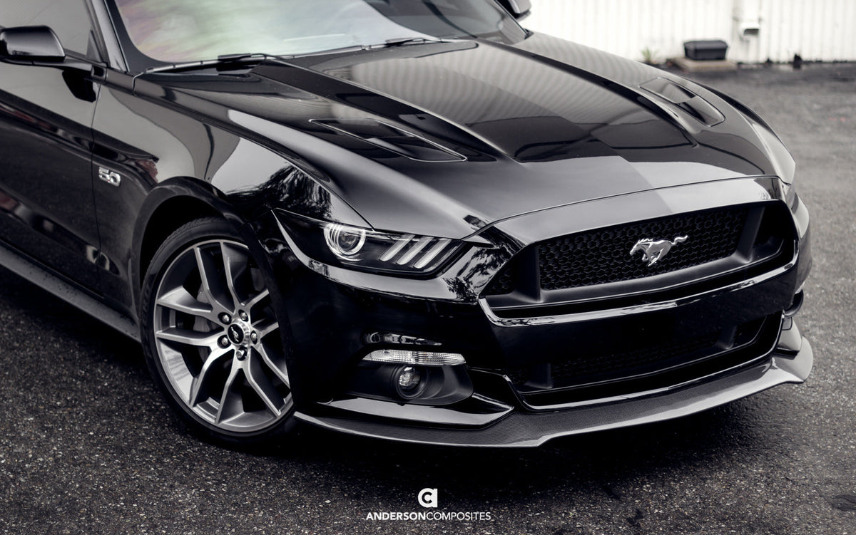 Type-AC carbon fiber front chin splitter for 2015-2017 Ford Mustang