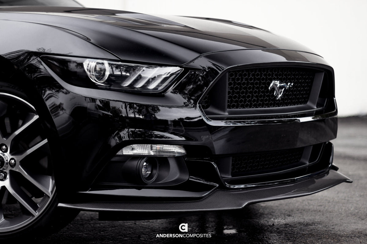 Type-AC carbon fiber front chin splitter for 2015-2017 Ford Mustang
