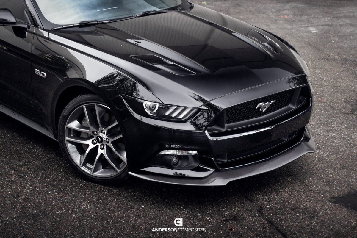 Type-AC carbon fiber front chin splitter for 2015-2017 Ford Mustang