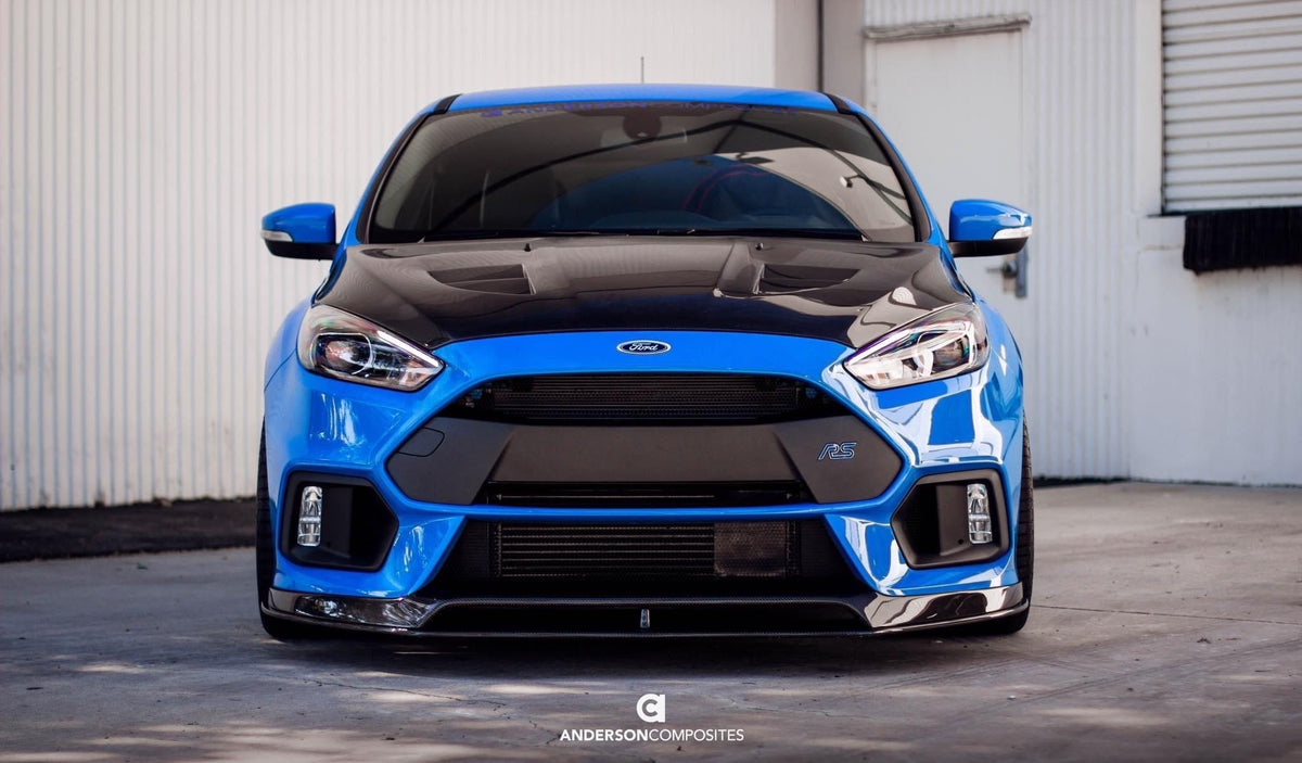 Type-AR carbon fiber front chin spoiler for 2016-2018 Ford Focus RS