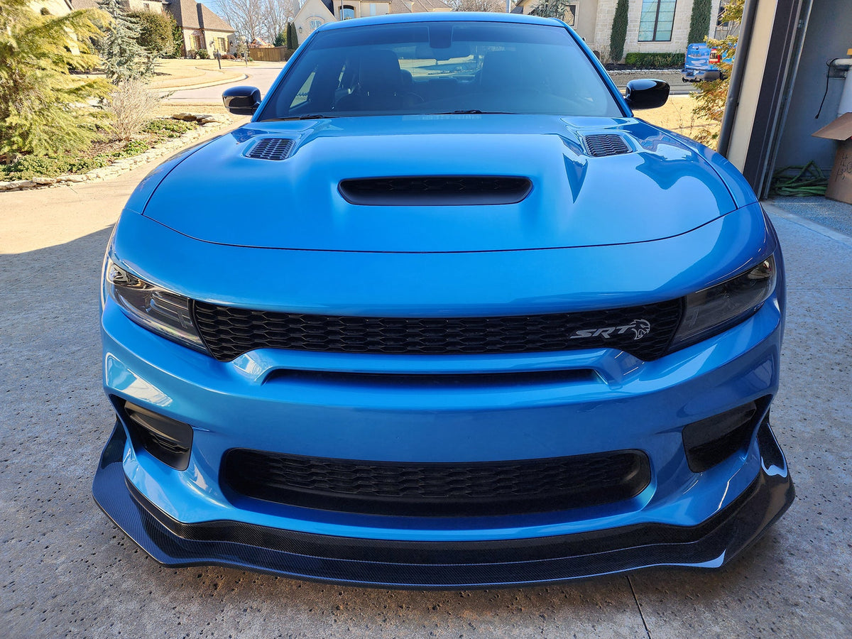 Type-MB carbon fiber front chin spoiler for 2020-2023 Dodge Charger Widebody