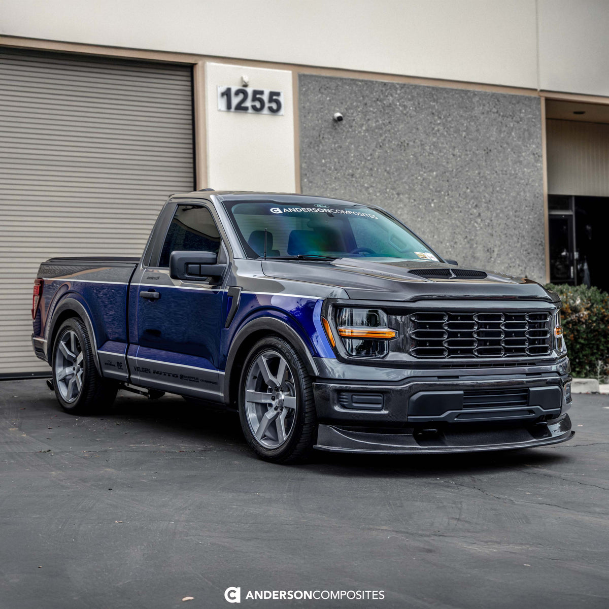 Type-MB carbon fiber front chin spoiler for 2021-2024 Ford F-150