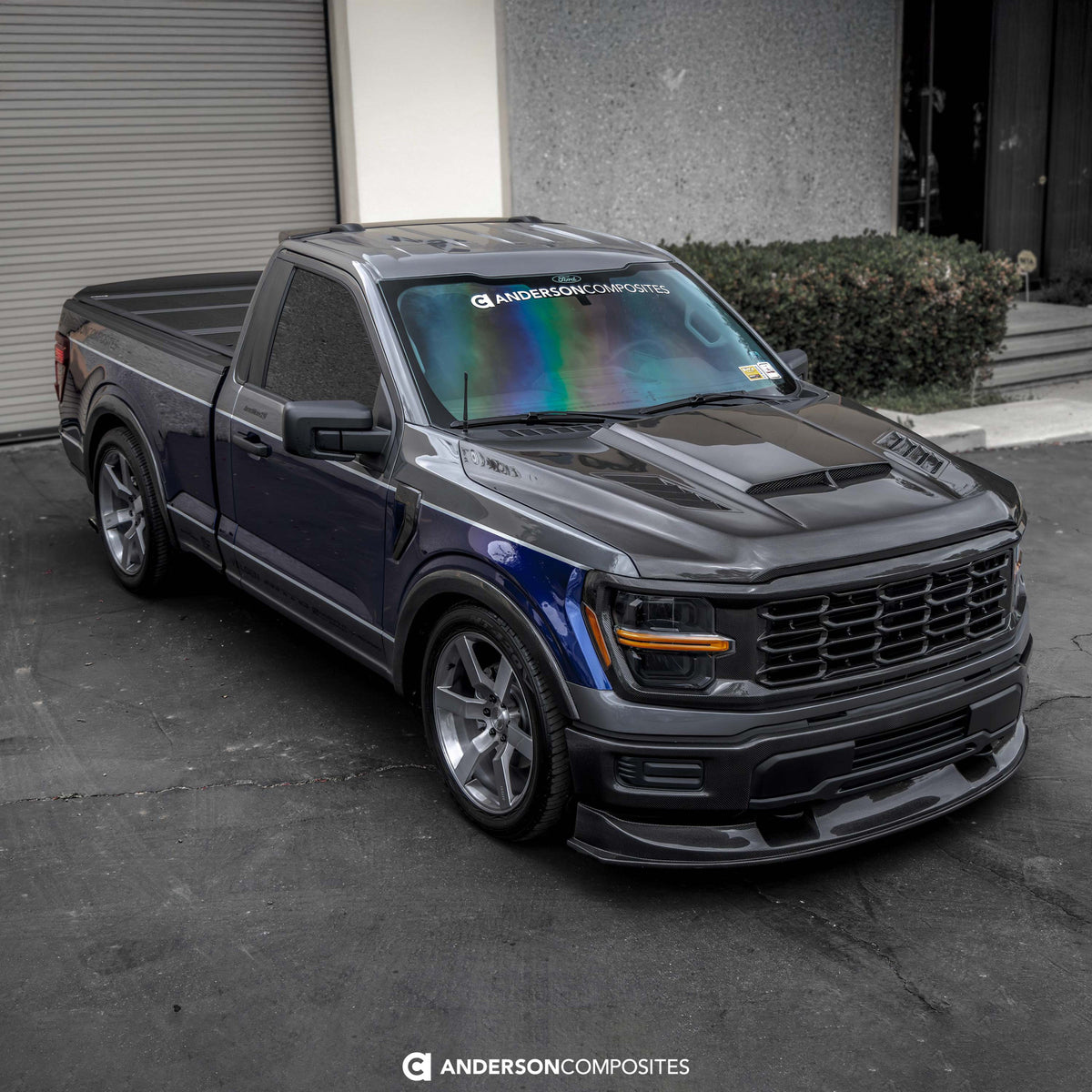 Type-MB carbon fiber front chin spoiler for 2021-2024 Ford F-150