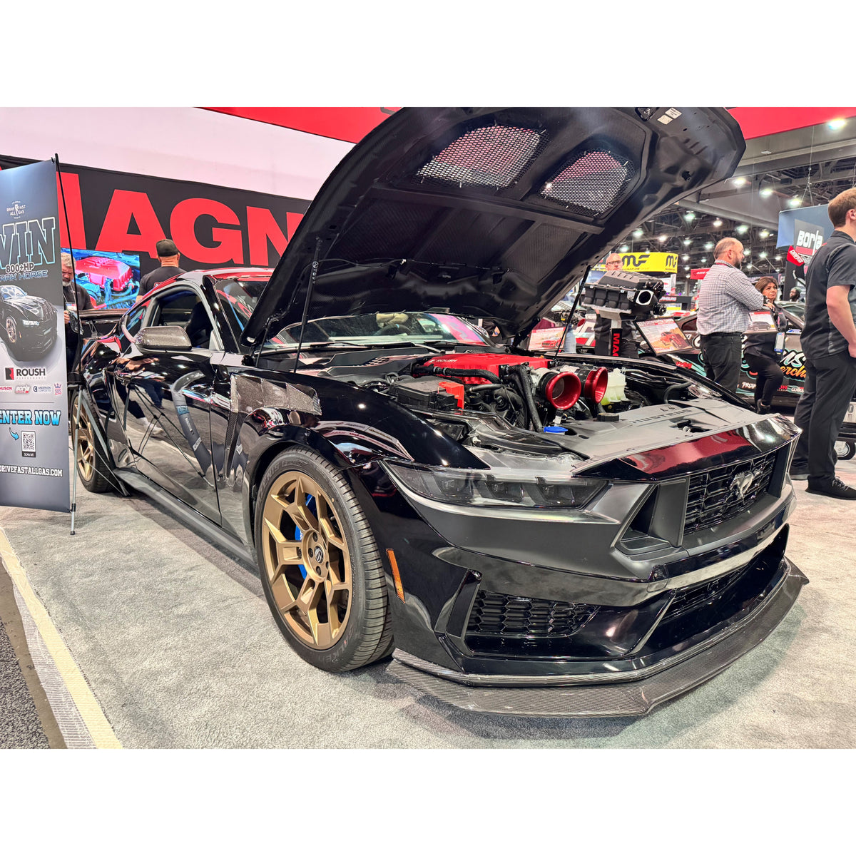 Type-GT5 front splitter for 2024-2026 Ford Mustang Dark Horse