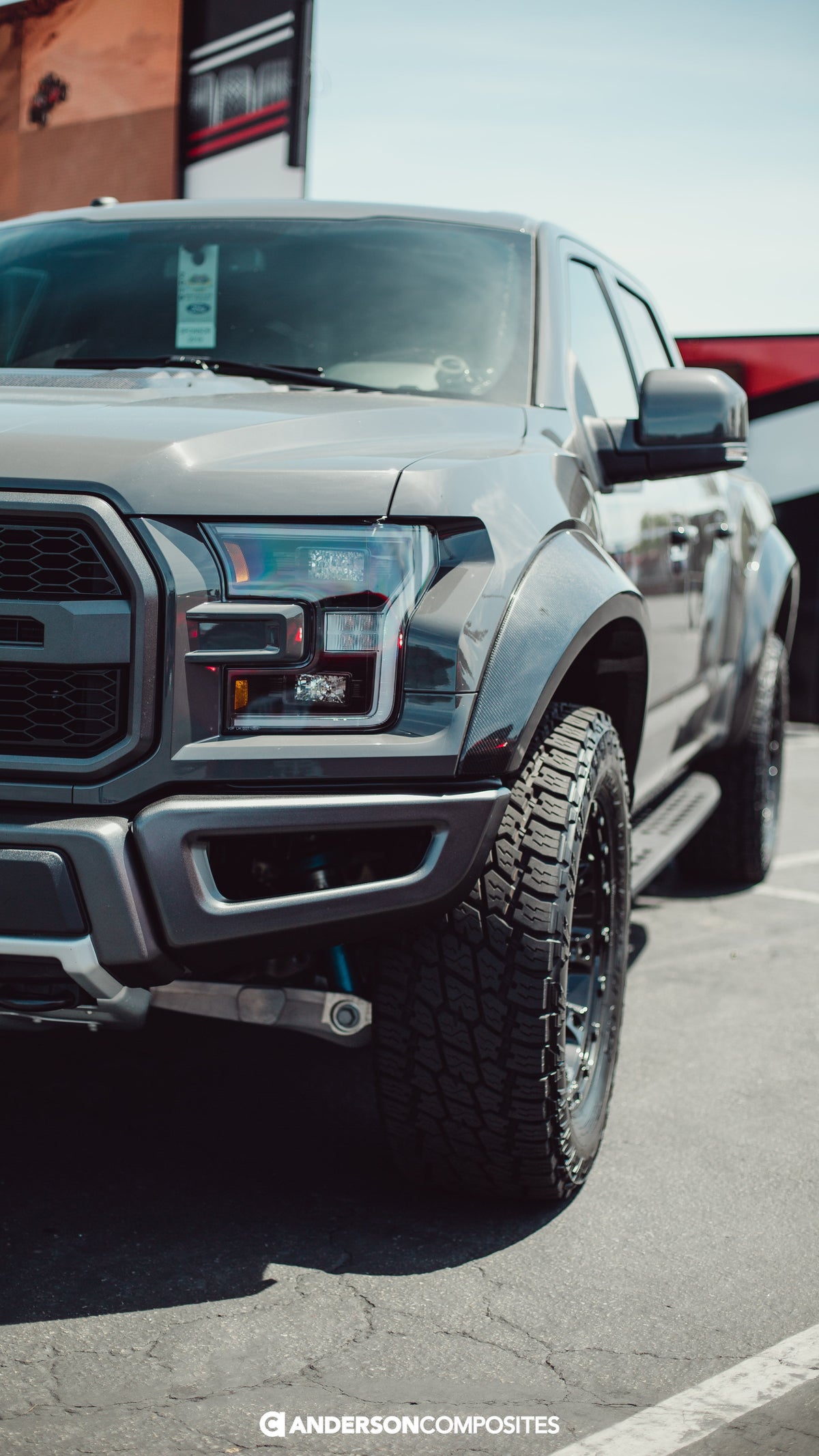 Carbon fiber wide front fender flares for 2017-2020 Ford Raptor