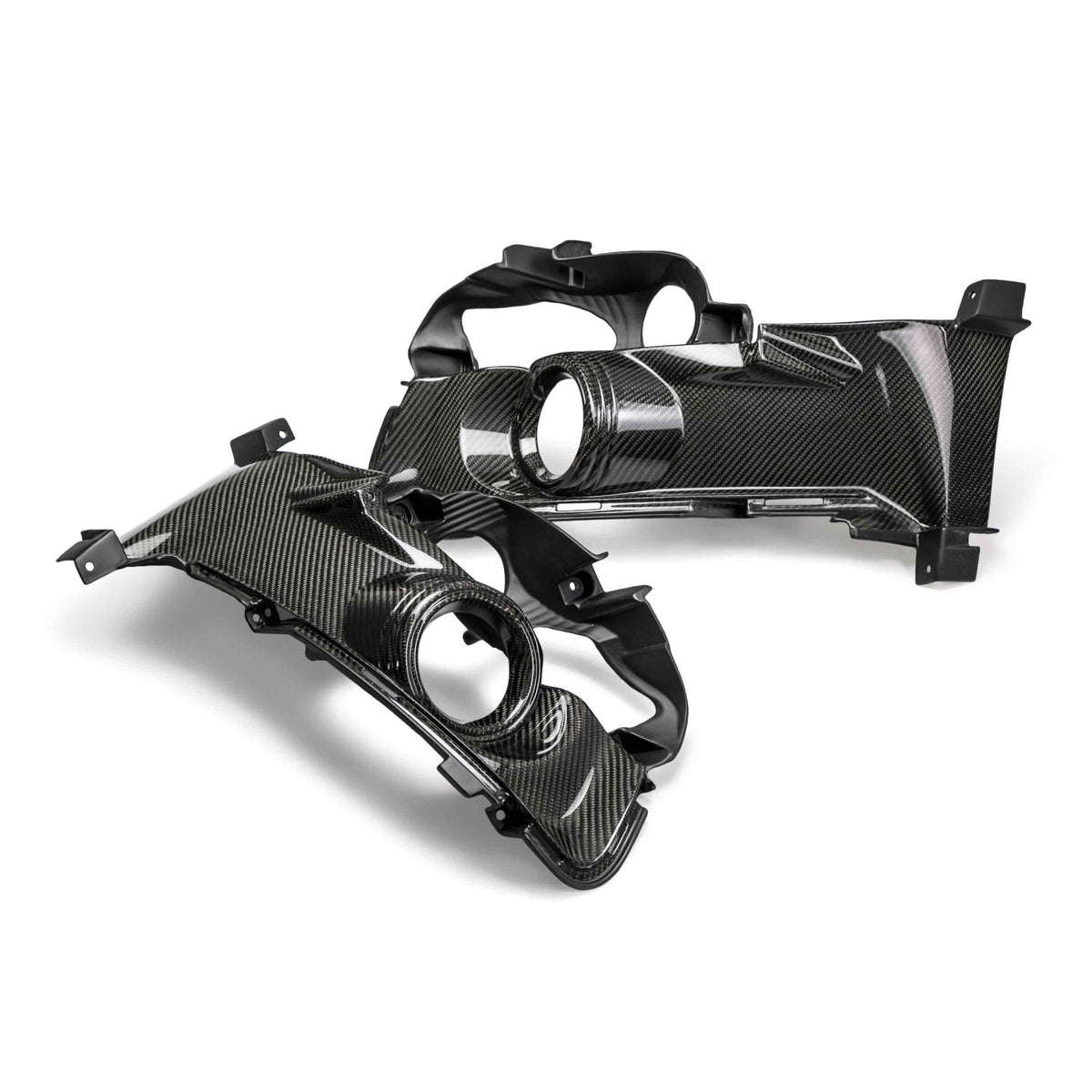 Carbon fiber fog light surrounds for 2015-2017 Ford Mustang