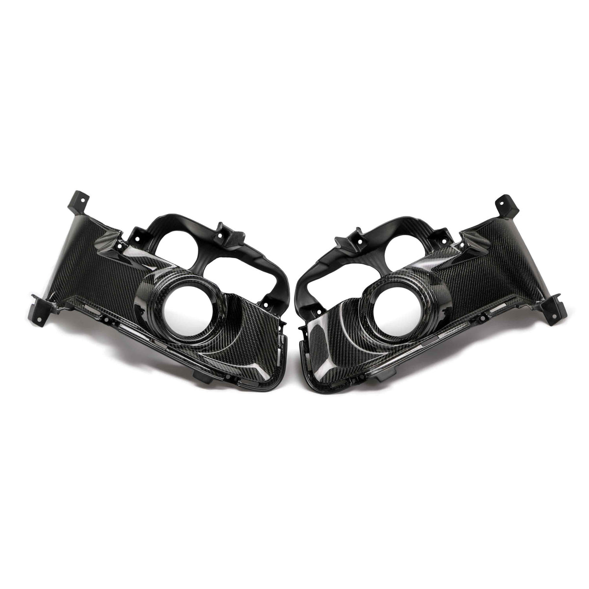Carbon fiber fog light surrounds for 2015-2017 Ford Mustang