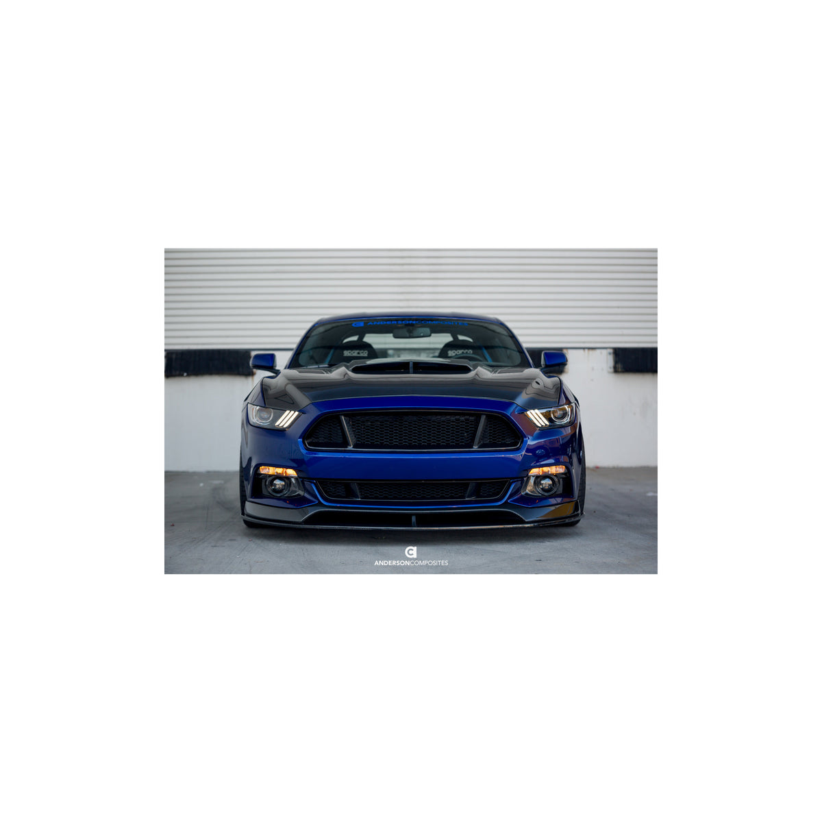 Carbon fiber fog light surrounds for 2015-2017 Ford Mustang