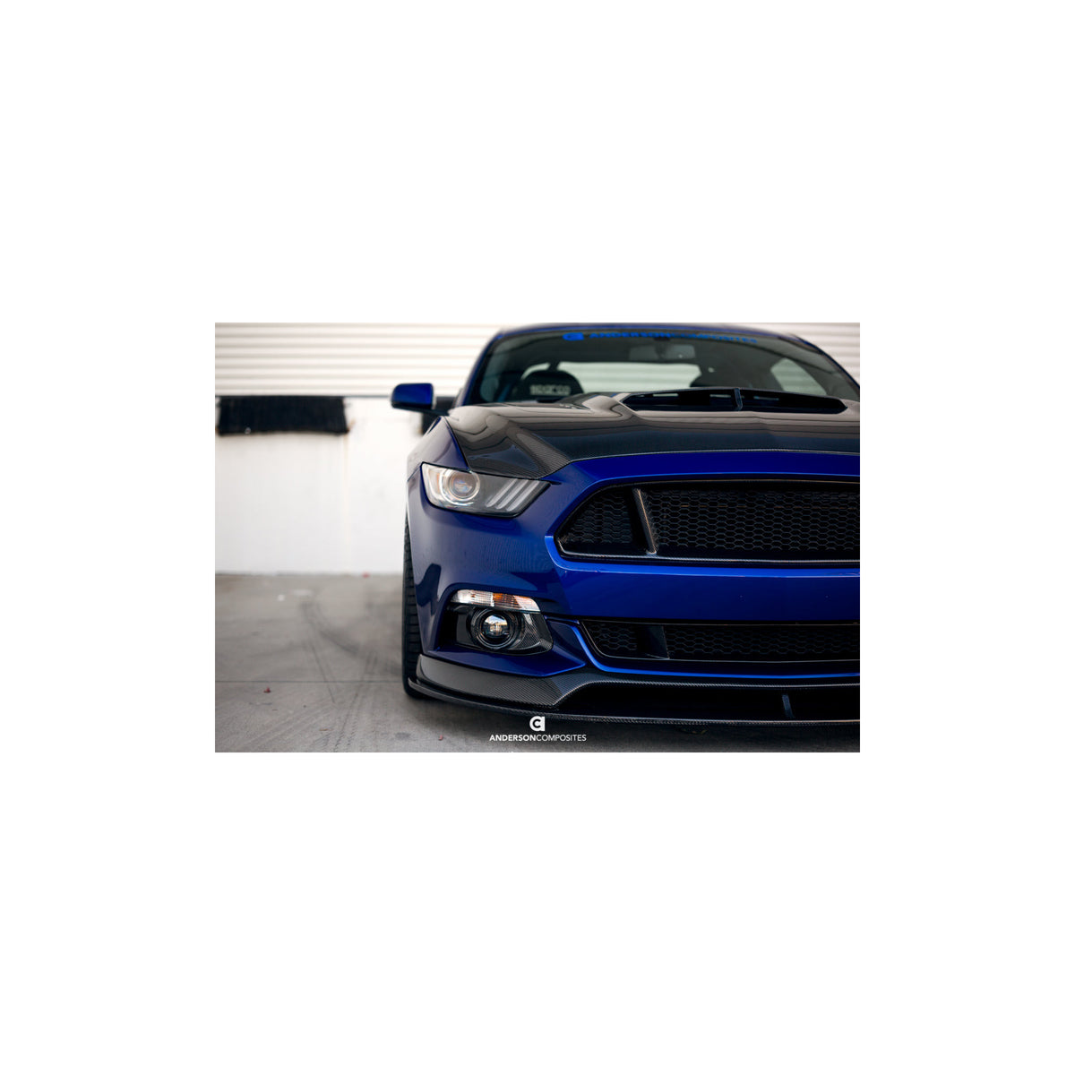 Carbon fiber fog light surrounds for 2015-2017 Ford Mustang