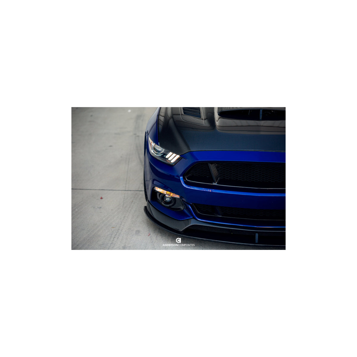 Carbon fiber fog light surrounds for 2015-2017 Ford Mustang