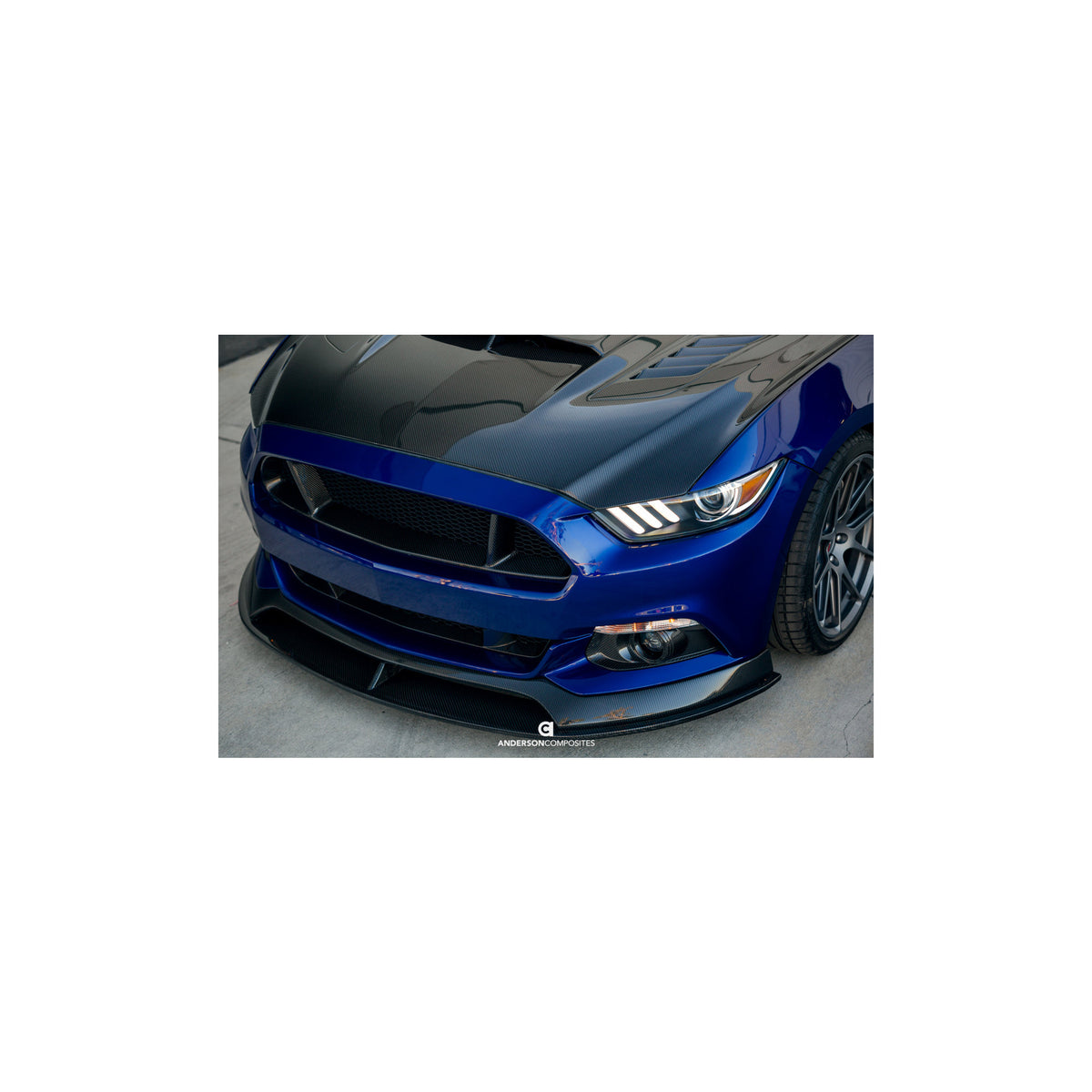 Carbon fiber fog light surrounds for 2015-2017 Ford Mustang