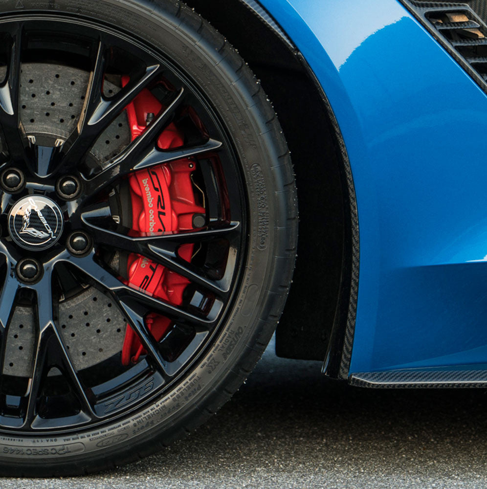 Type-OE - carbon front mud flaps for 2014-2019 Chevrolet Corvette C7 Stingray/Z06