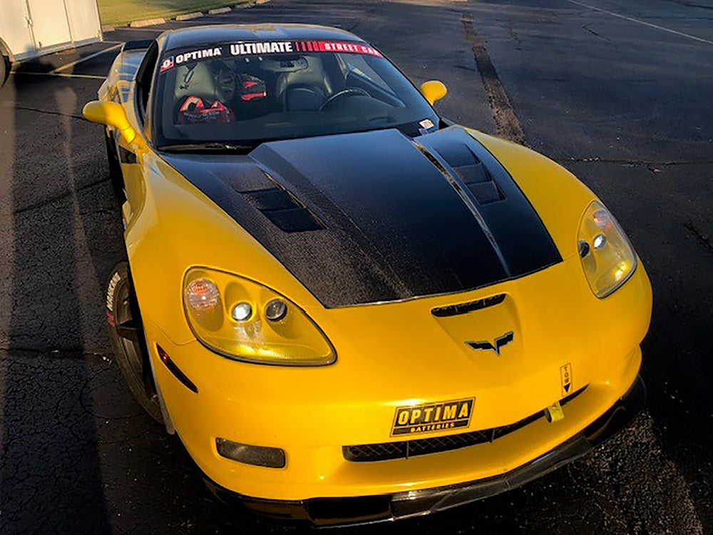 Type-TS carbon fiber heat extraction hood for 2005 - 2013 Chevrolet Corvette C6