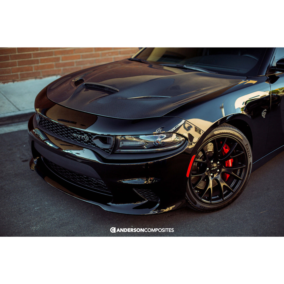 Type-OE carbon fiber hood for 2015-2023 Dodge Charger Hellcat
