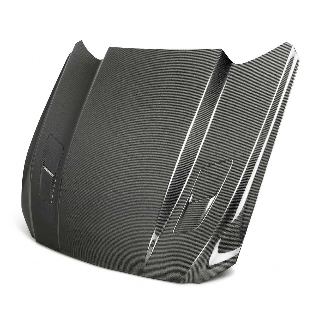 Type-CJ double sided carbon fiber cowl hood for 2015-2017 Ford Mustang