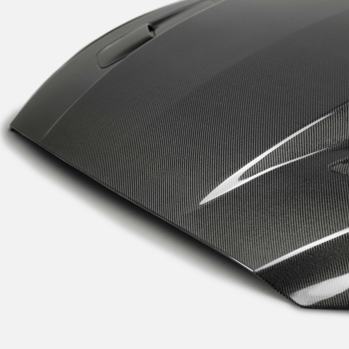 Type-CJ double sided carbon fiber cowl hood for 2015-2017 Ford Mustang