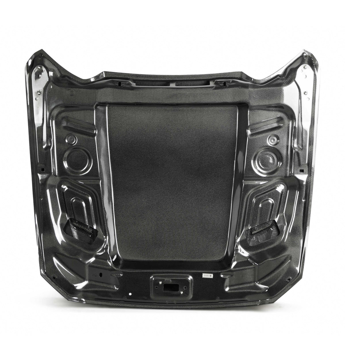 Type-CJ double sided carbon fiber cowl hood for 2015-2017 Ford Mustang