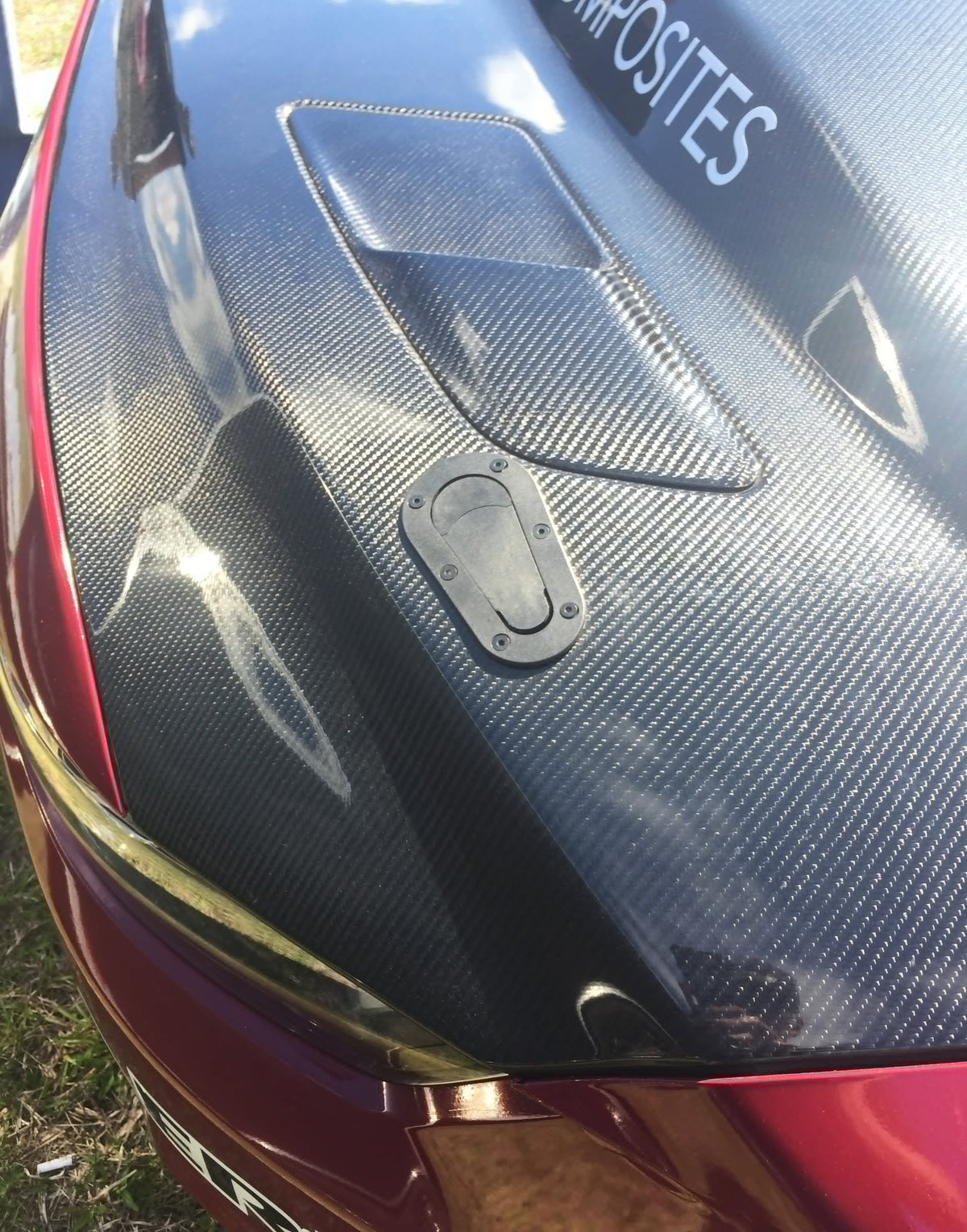 Type-CJ double sided carbon fiber cowl hood for 2015-2017 Ford Mustang
