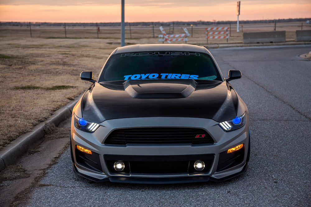Type-GR (GT350 Style) double sided carbon fiber hood for 2015-2017 Ford Mustang