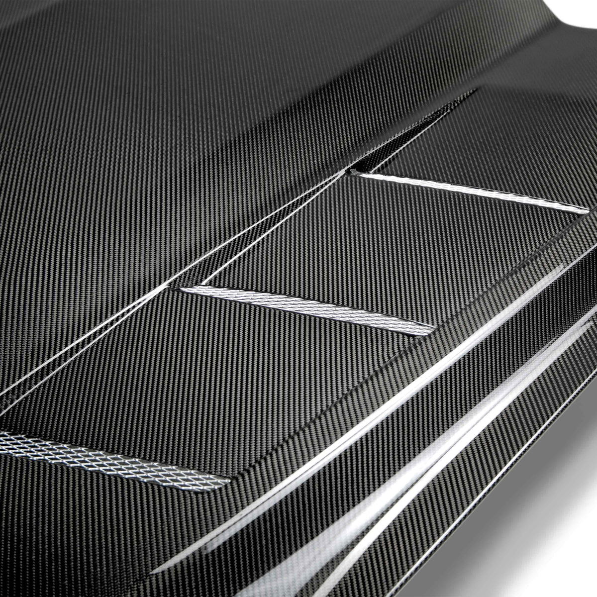 Heat extractor double sided carbon fiber hood for 2015-2017 Ford Mustang