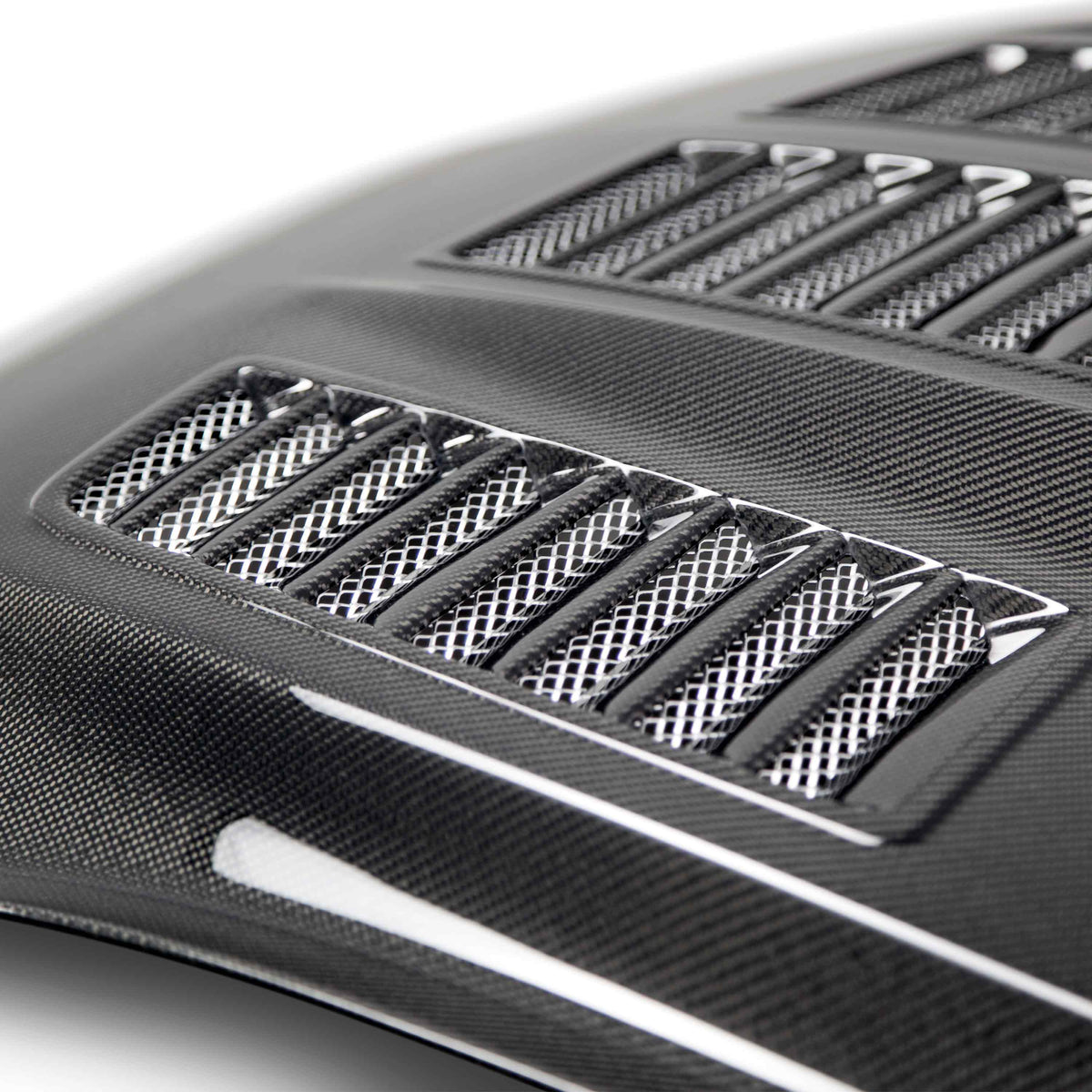 Type-TW double sided carbon fiber hood for 2015-2017 Ford Mustang