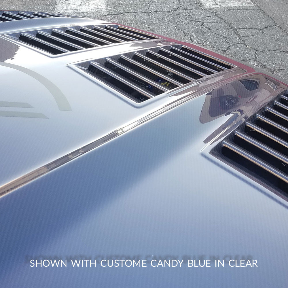 Type-TW double sided carbon fiber hood for 2015-2017 Ford Mustang