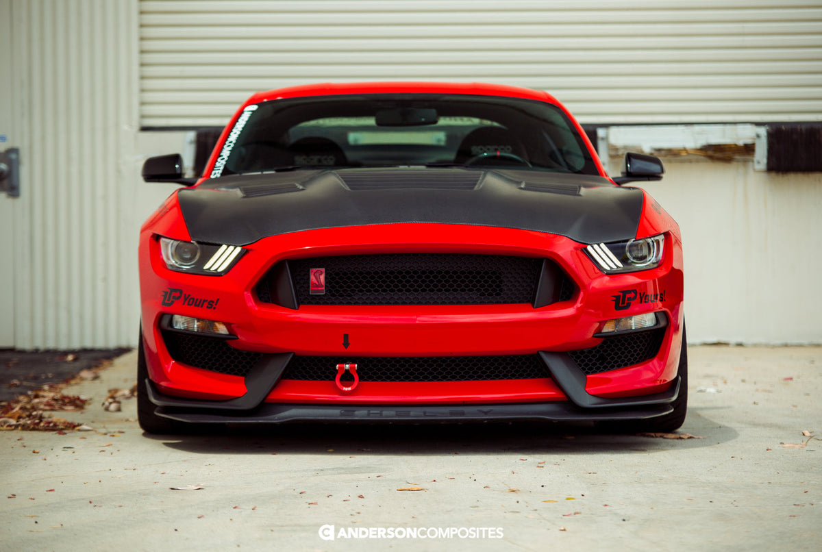 Type-CR dry carbon fiber hood for 2015-2020 Ford Mustang Shelby GT350 & GT350R