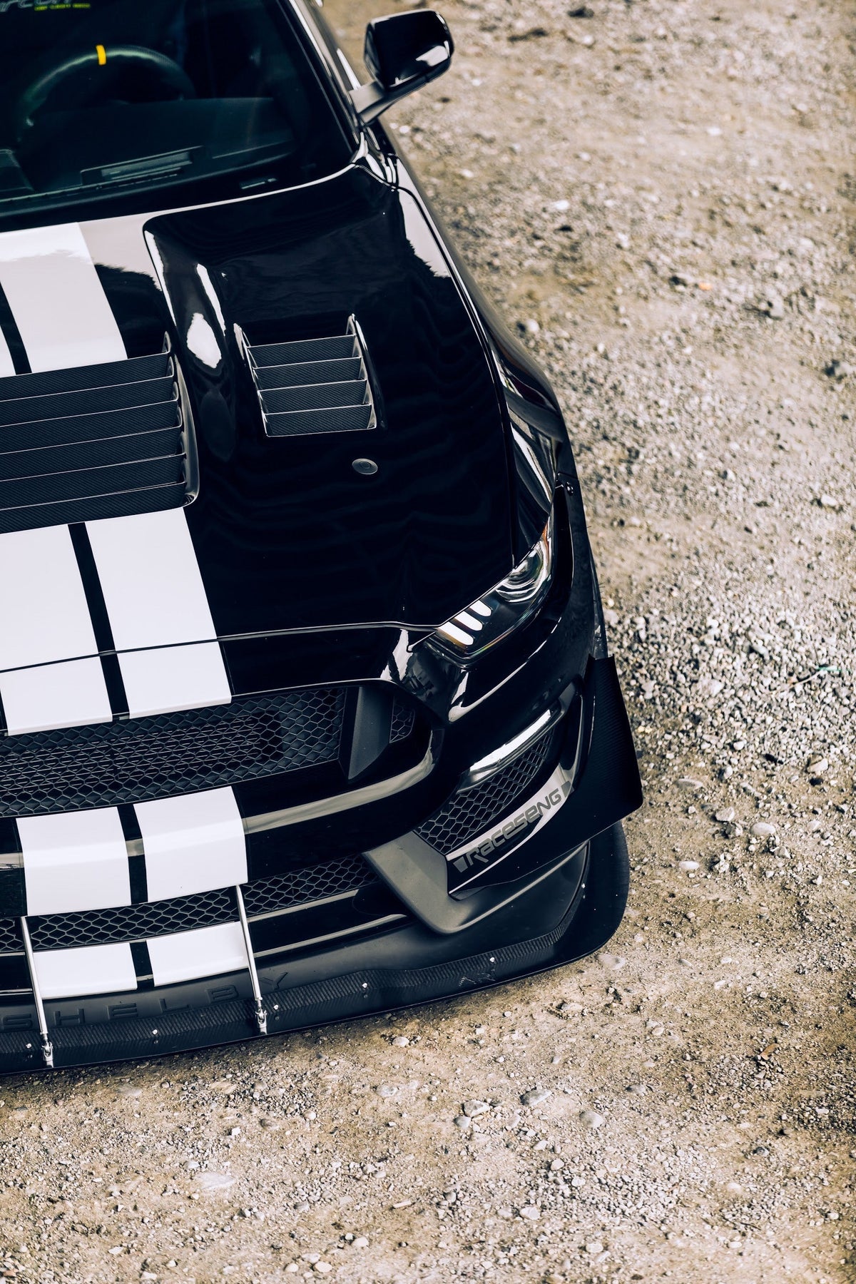 Type-CR dry carbon fiber hood for 2015-2020 Ford Mustang Shelby GT350 & GT350R