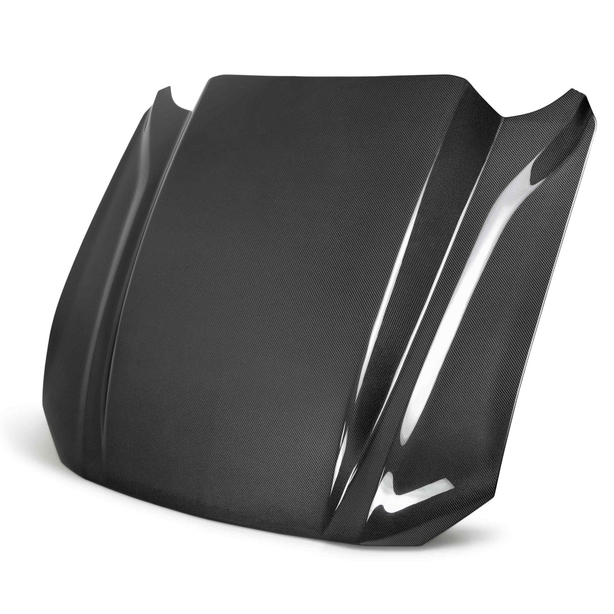 Type-CJ double sided carbon fiber cowl hood for 2018-2023 Ford Mustang