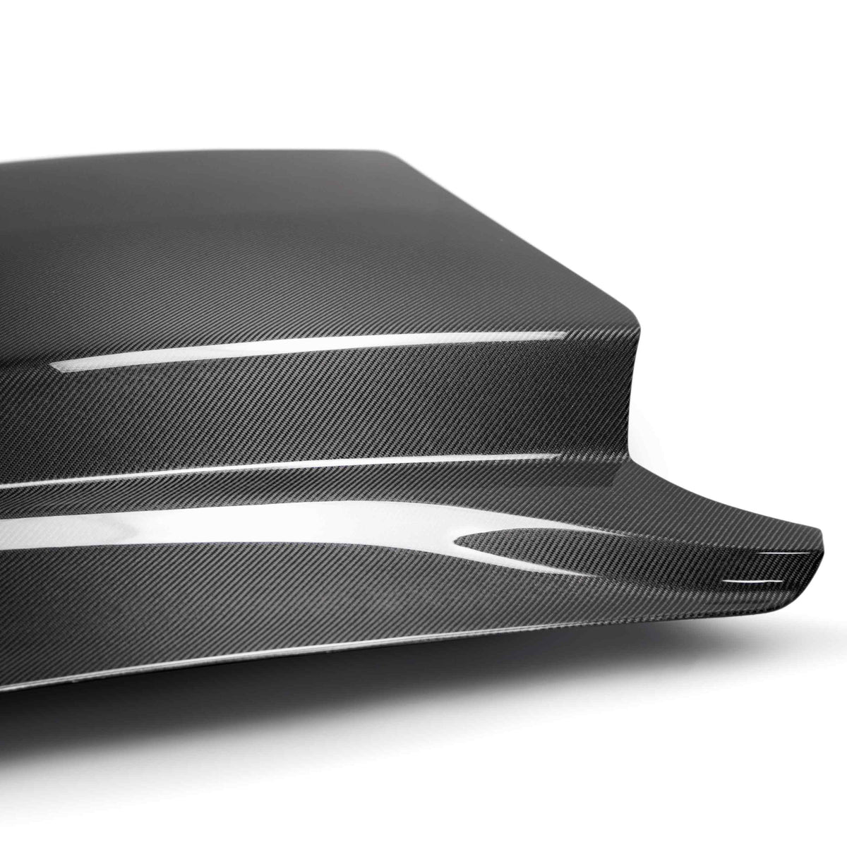 Type-CJ double sided carbon fiber cowl hood for 2018-2023 Ford Mustang