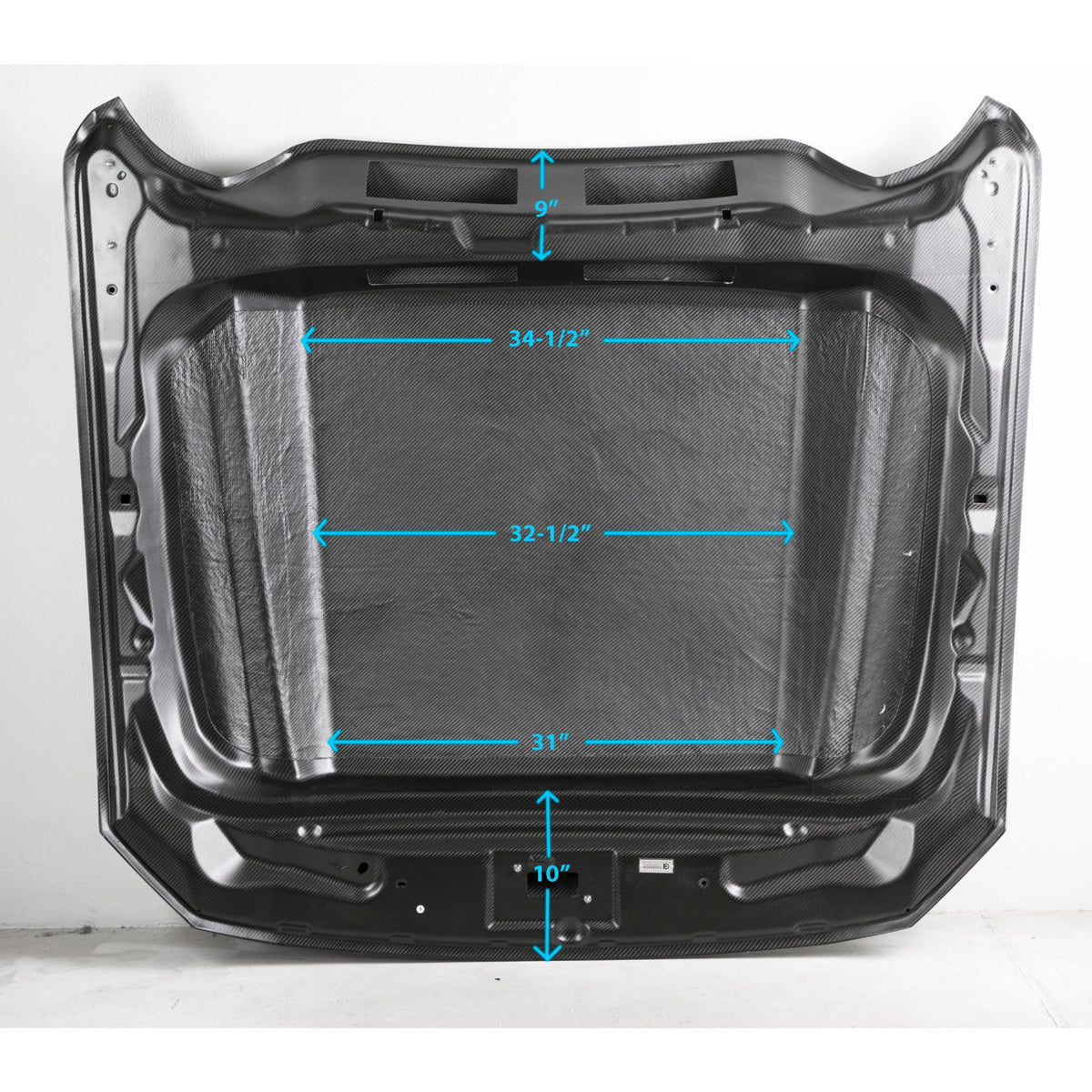 Type-CJ double sided carbon fiber cowl hood for 2018-2023 Ford Mustang