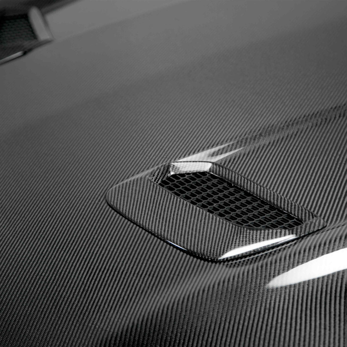 Type-OE double sided carbon fiber hood for 2018-2023 Ford Mustang