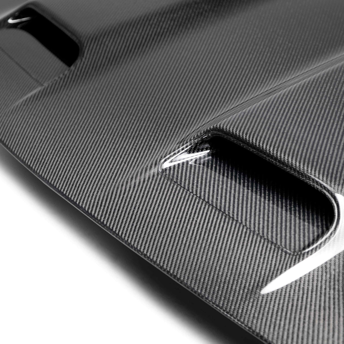 Type-RE (Dual Snorkel Style) carbon fiber hood for 2019 Dodge Challenger Hellcat/Redeye