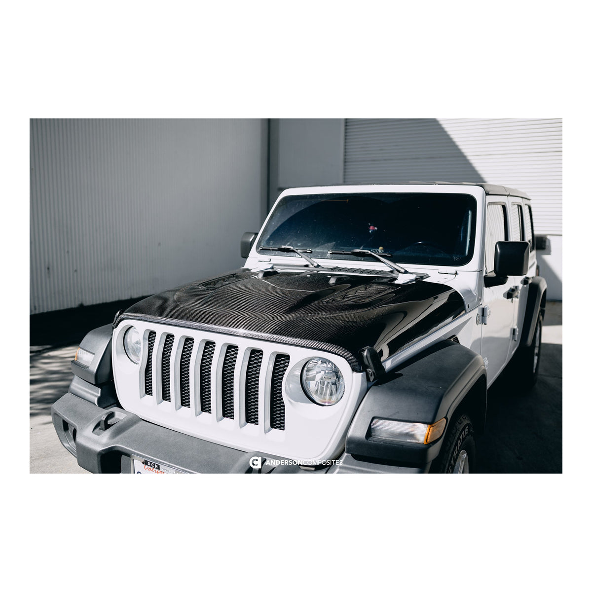 Type-OE carbon fiber hood for 2018-2024 Jeep Wrangler and Gladiator Rubicon