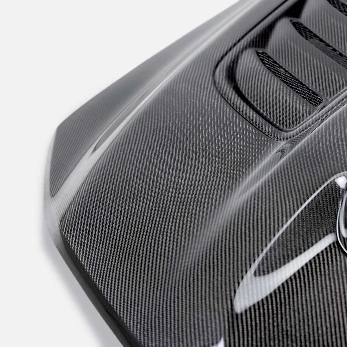 OE-style carbon fiber hood for 2021-2024 RAM TRX and 2025-2026 RHO