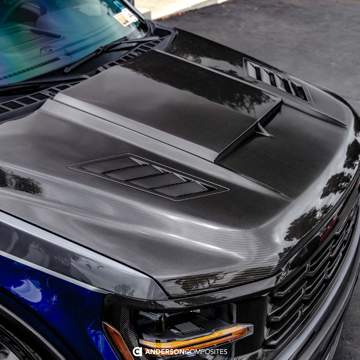 Type-AB carbon fiber hood for 2021-2026 Ford F-150
