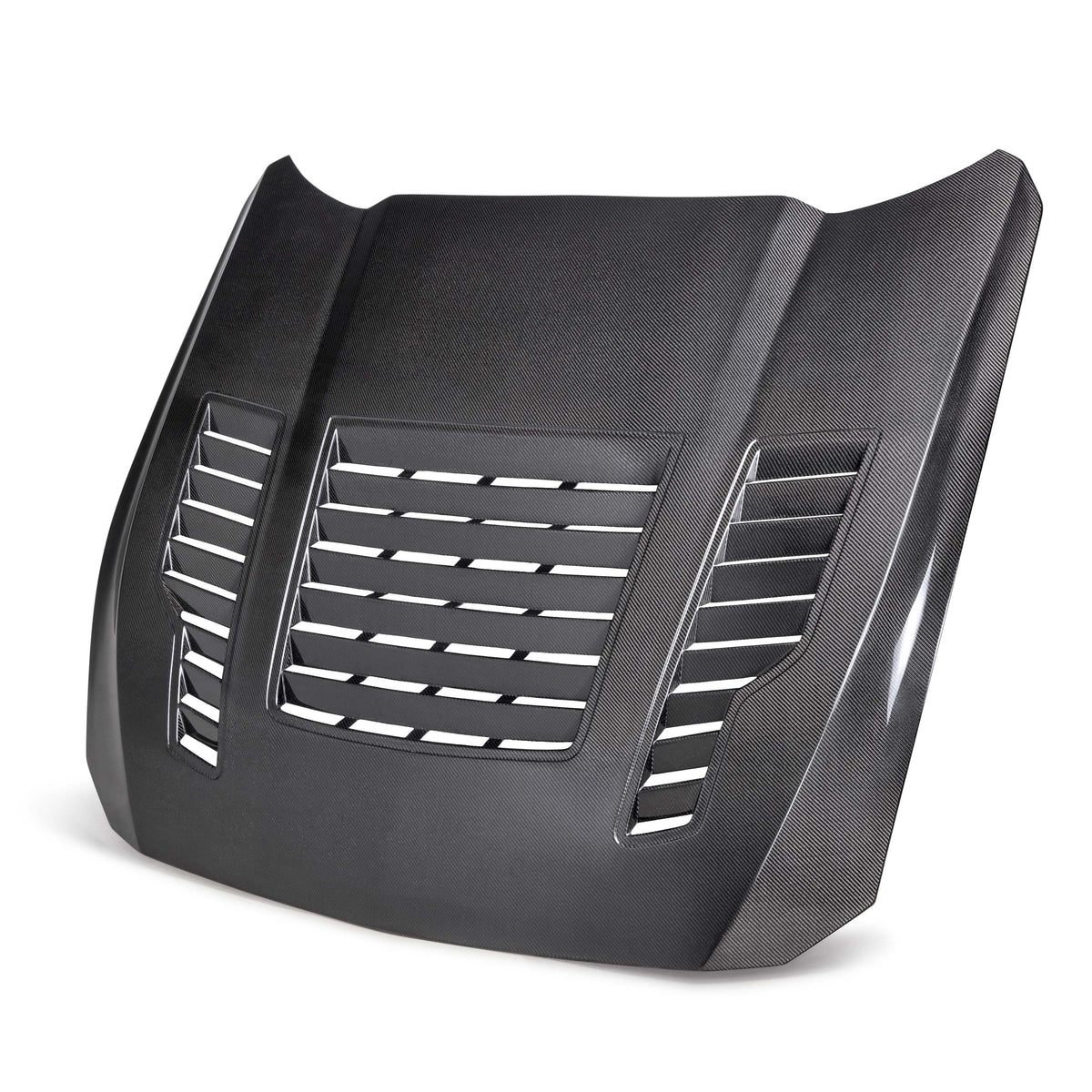 Type-GT4 double-sided carbon fiber hood for 2024-2026 Ford Mustang