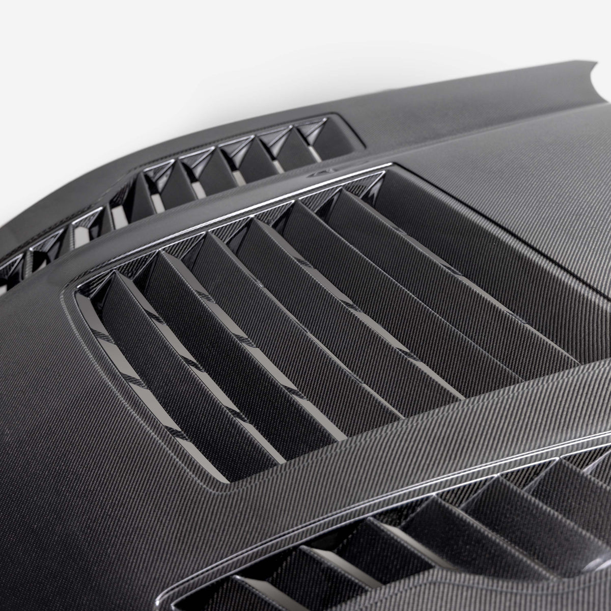 Type-GT4 double-sided carbon fiber hood for 2024-2026 Ford Mustang
