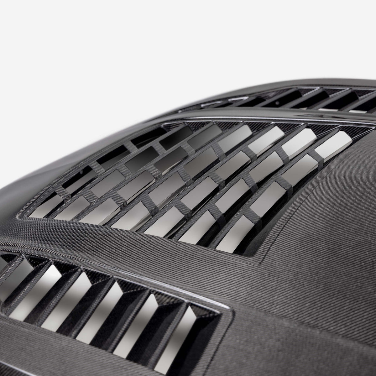 Type-GT4 double-sided carbon fiber hood for 2024-2026 Ford Mustang