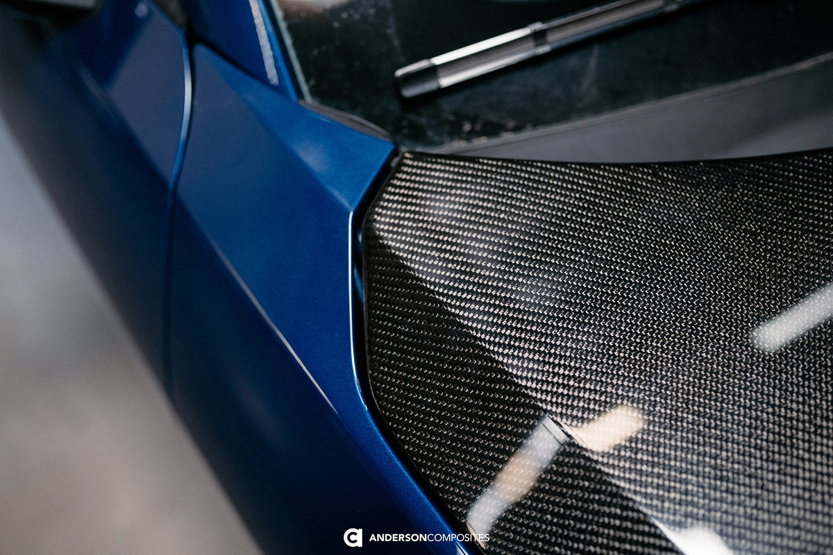 Type-GT5 double sided carbon fiber hood for 2024-2026 Ford Mustang