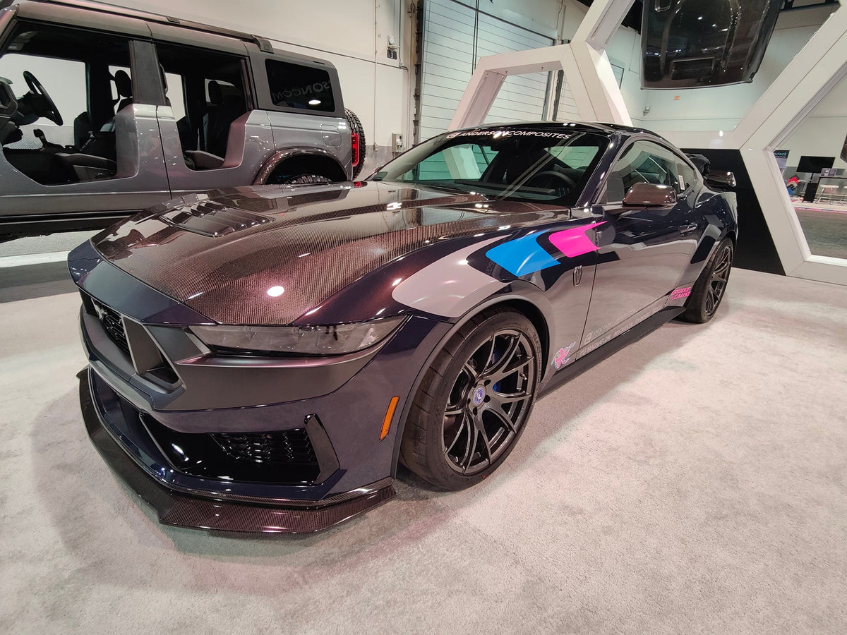 Type-OE double sided carbon fiber hood for 2024-2026 Ford Mustang