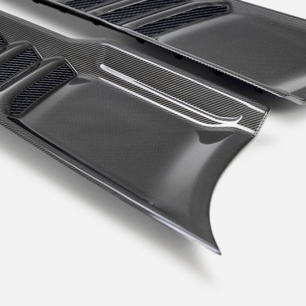 Type-OE carbon fiber hood vents for 2021-2024 RAM TRX and 2025-2026 RHO (Pair)